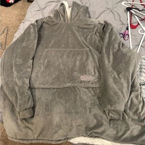 The Comfy Gray Sherpa-Lined Wearable Blanket